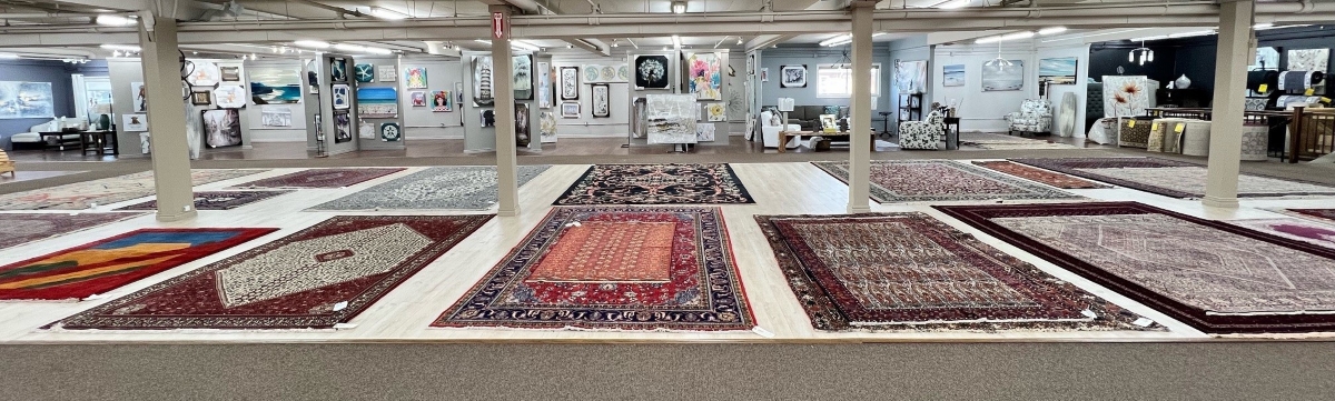 Area rug showroom at Carpet One of Belleville, ON